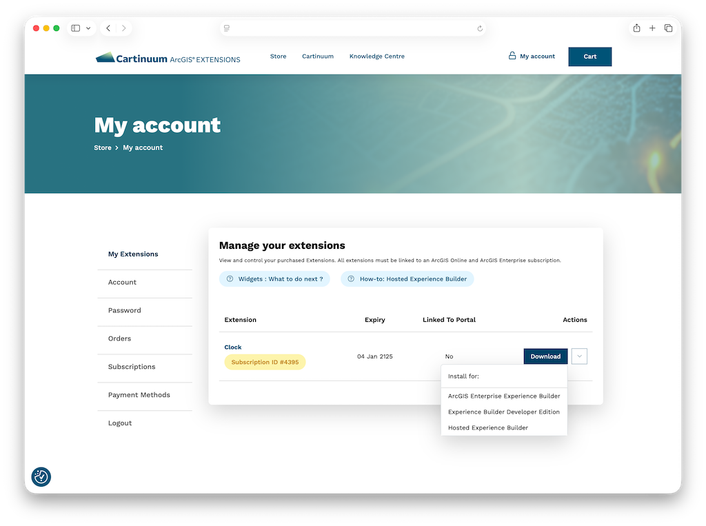 006 ArcGIS Extensions My Account