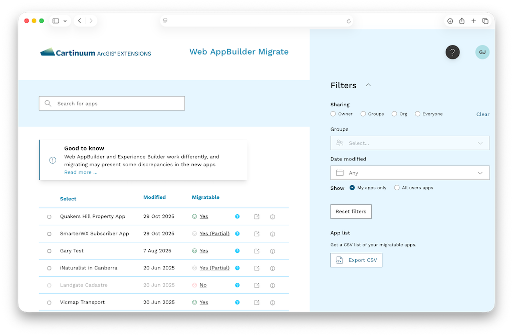 031 Select Apps in Migrate