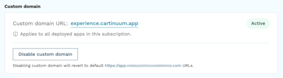 Start using your custom domain