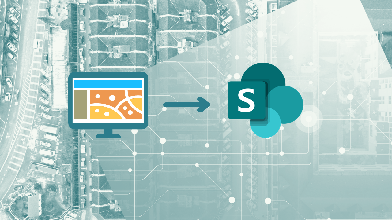 Image that shows the integration between ArcGIS and SharePoint